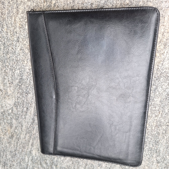 Daytimer Leather Planner Journal Notebook Holder Portfolio Folder Calculator bag - Picture 10 of 13